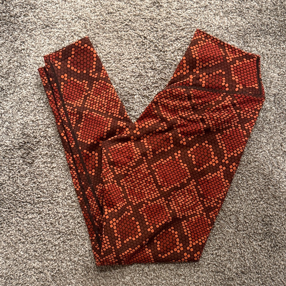 Balance Athletica Red and Orange Patterned Leggings